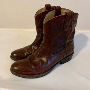Frye Short Billy Western Boots - Cognac - Size 7.5